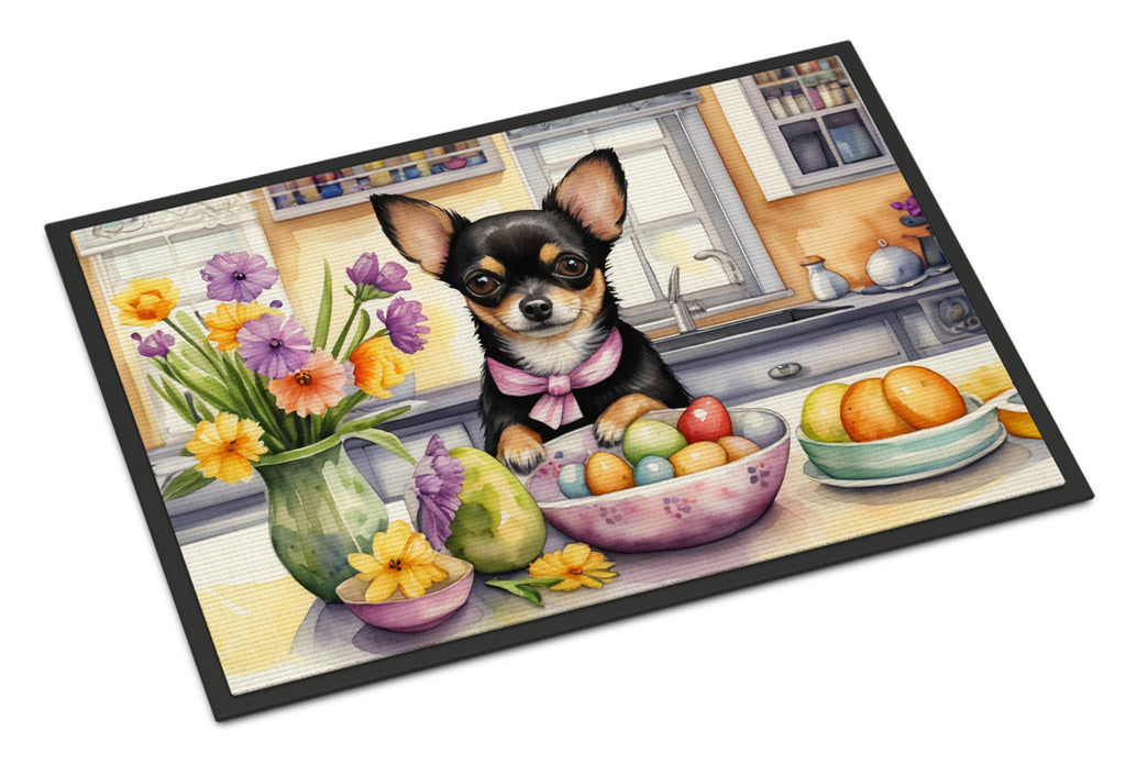 Decorating Easter Chihuahua Doormat Indoor Outdoor 24H X 36W Front Door Mat Rugs for Entryway, Non Slip Washable Low Pile,