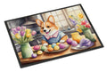 Decorating Easter Corgi Doormat Indoor Outdoor 18H X 27W Front Door Mat Rugs for Entryway, Non Slip Washable