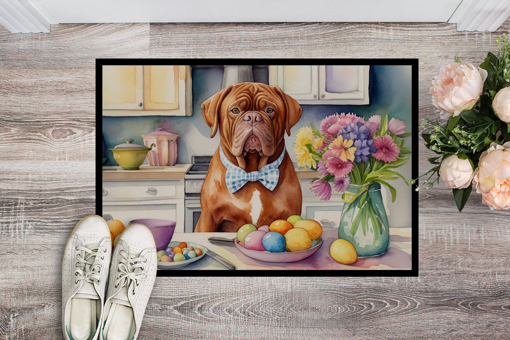 Decorating Easter Dogue de Bordeaux Doormat Indoor Outdoor 18H X 27W Front Door Mat Rugs for Entryway, Non Slip Washable