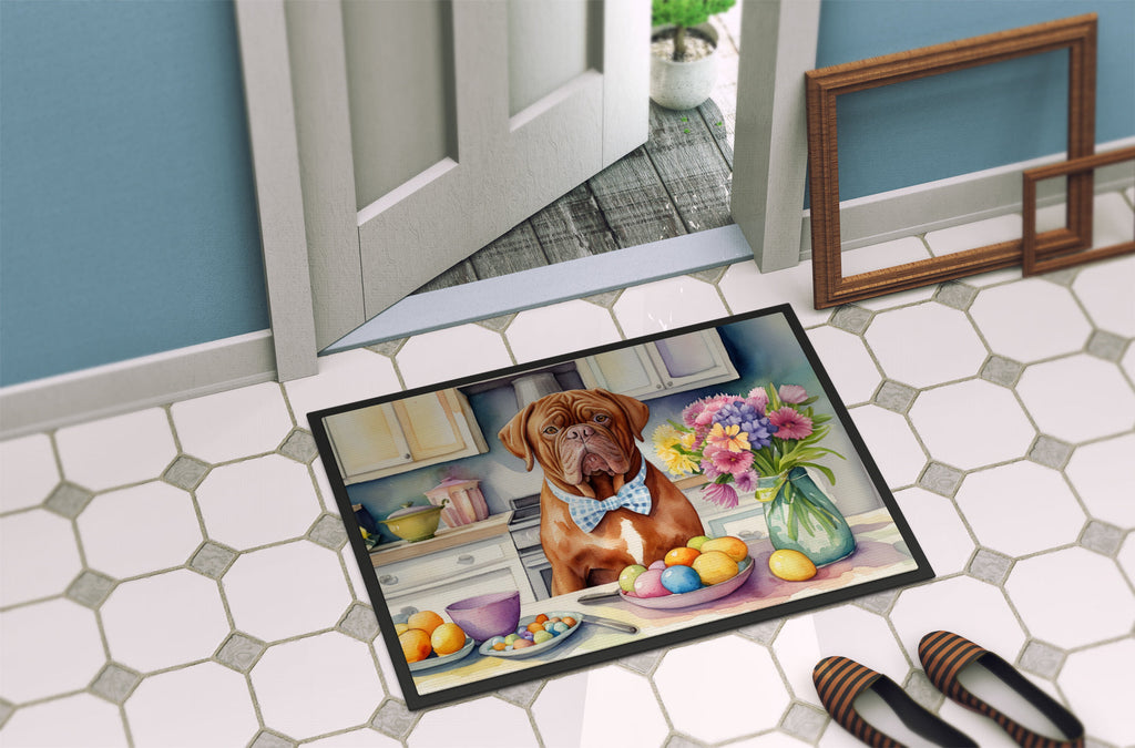 Decorating Easter Dogue de Bordeaux Doormat Indoor Outdoor 18H X 27W Front Door Mat Rugs for Entryway, Non Slip Washable