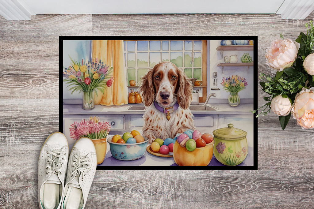 Decorating Easter English Setter Doormat Indoor Outdoor 18H X 27W Front Door Mat Rugs for Entryway, Non Slip Washable