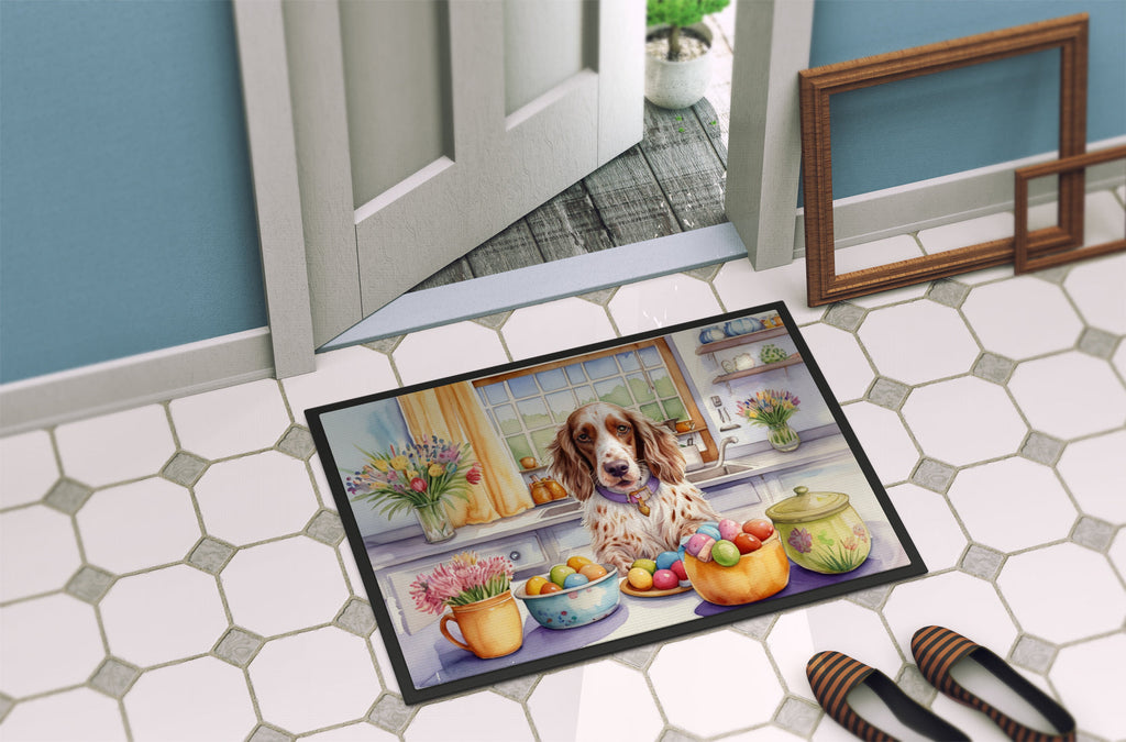 Decorating Easter English Setter Doormat Indoor Outdoor 18H X 27W Front Door Mat Rugs for Entryway, Non Slip Washable