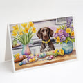 Decorating Easter German Shorthaired Pointer Greeting Cards Pack of 8 Blank Cards with Envelopes Whimsical A7 Size 5x7