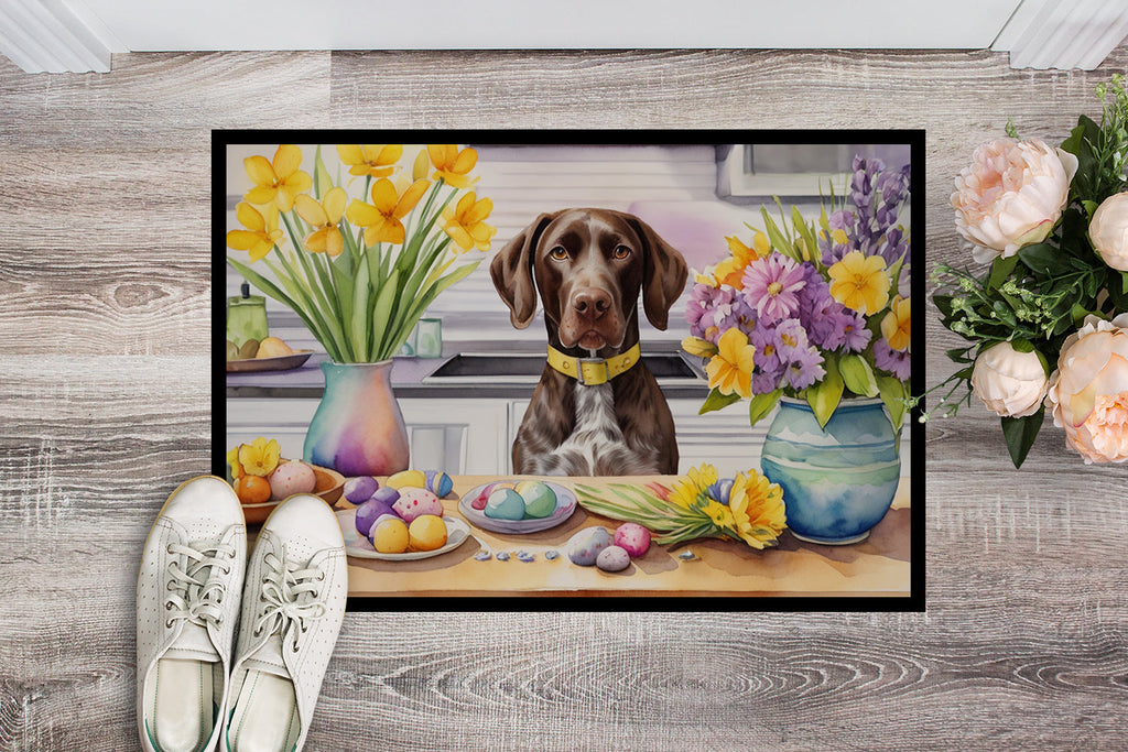 Decorating Easter German Shorthaired Pointer Doormat Indoor Outdoor 24H X 36W Front Door Mat Rugs for Entryway, Non Slip Washable Low Pile,