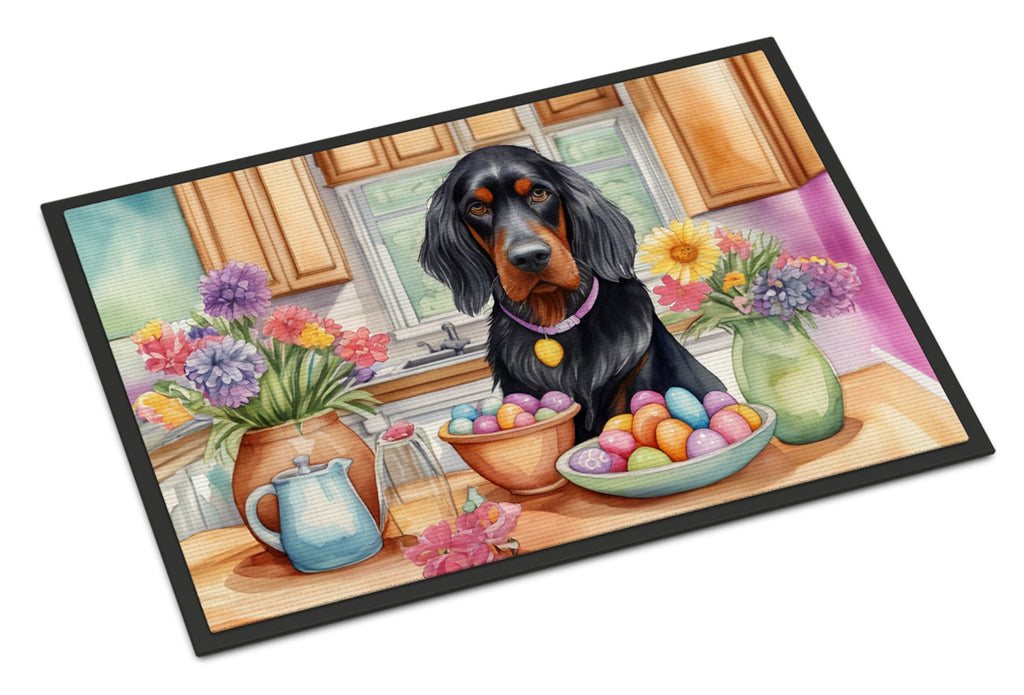 Decorating Easter Gordon Setter Doormat Indoor Outdoor 24H X 36W Front Door Mat Rugs for Entryway, Non Slip Washable Low Pile,