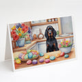 Decorating Easter Gordon Setter Greeting Cards Pack of 8 Blank Cards with Envelopes Whimsical A7 Size 5x7