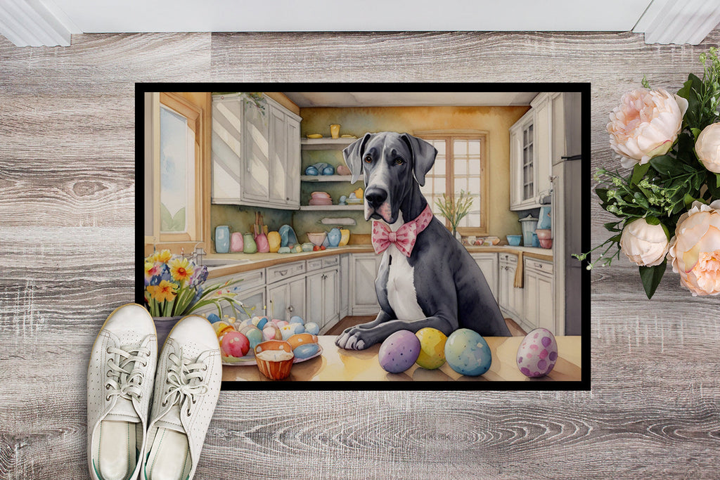 Decorating Easter Great Dane Doormat Indoor Outdoor 18H X 27W Front Door Mat Rugs for Entryway, Non Slip Washable