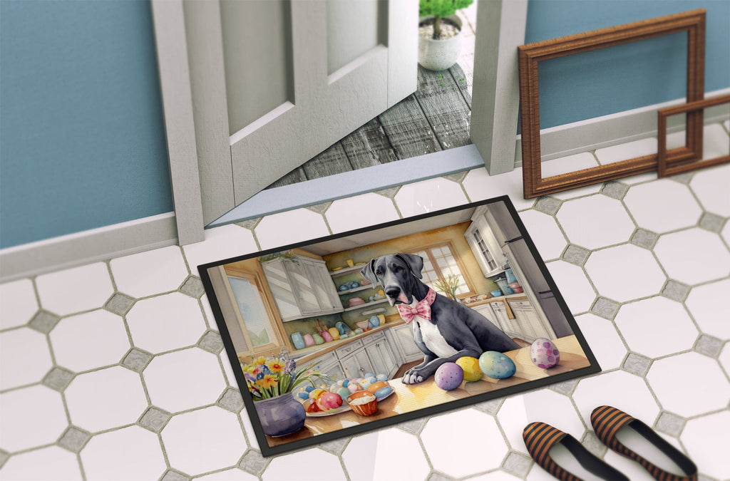 Decorating Easter Great Dane Doormat Indoor Outdoor 18H X 27W Front Door Mat Rugs for Entryway, Non Slip Washable