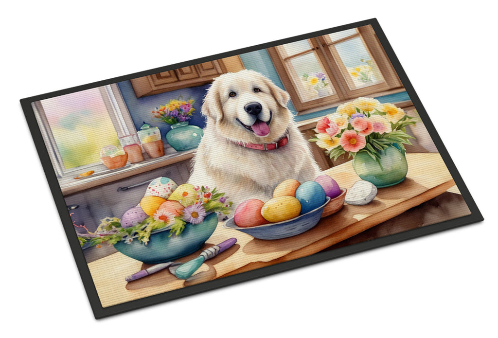 Decorating Easter Great Pyrenees Doormat Indoor Outdoor 18H X 27W Front Door Mat Rugs for Entryway, Non Slip Washable