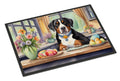 Decorating Easter Greater Swiss Mountain Dog Doormat Indoor Outdoor 24H X 36W Front Door Mat Rugs for Entryway, Non Slip Washable Low Pile,