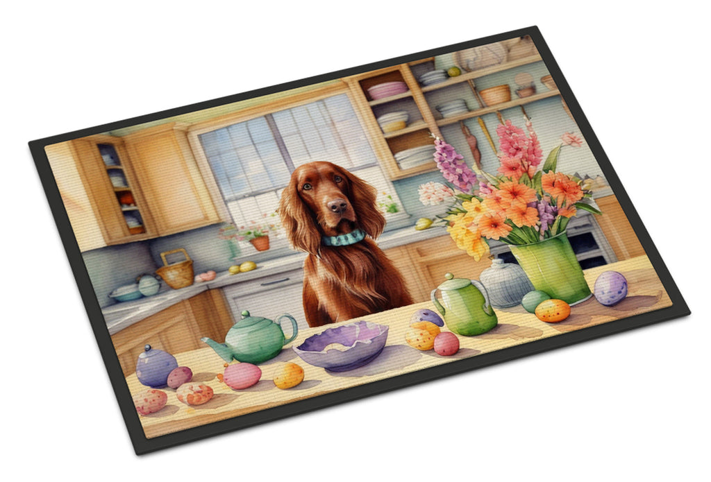 Decorating Easter Irish Setter Doormat Indoor Outdoor 24H X 36W Front Door Mat Rugs for Entryway, Non Slip Washable Low Pile,