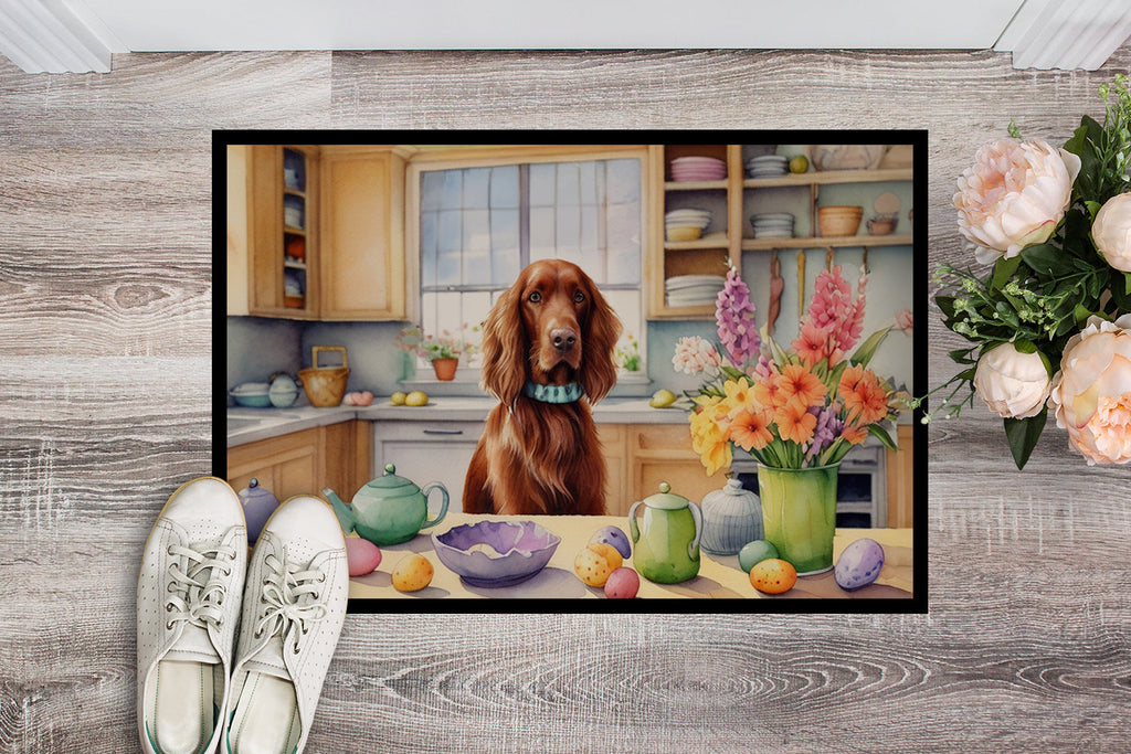 Decorating Easter Irish Setter Doormat Indoor Outdoor 18H X 27W Front Door Mat Rugs for Entryway, Non Slip Washable