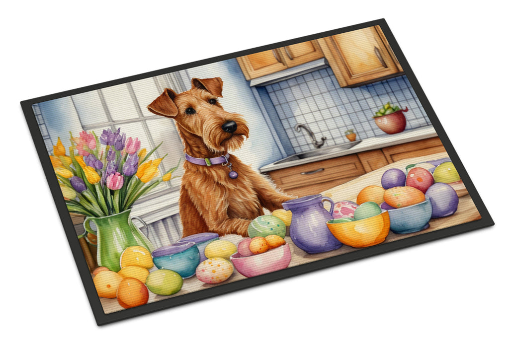 Decorating Easter Irish Terrier Doormat Indoor Outdoor 24H X 36W Front Door Mat Rugs for Entryway, Non Slip Washable Low Pile,