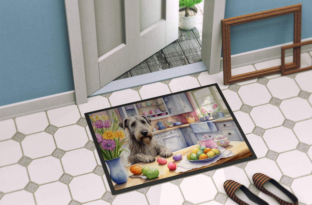 Decorating Easter Irish Wolfhound Doormat Indoor Outdoor 18H X 27W Front Door Mat Rugs for Entryway, Non Slip Washable