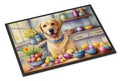Decorating Easter Yellow Labrador Retriever Doormat Indoor Outdoor 24H X 36W Front Door Mat Rugs for Entryway, Non Slip Washable Low Pile,