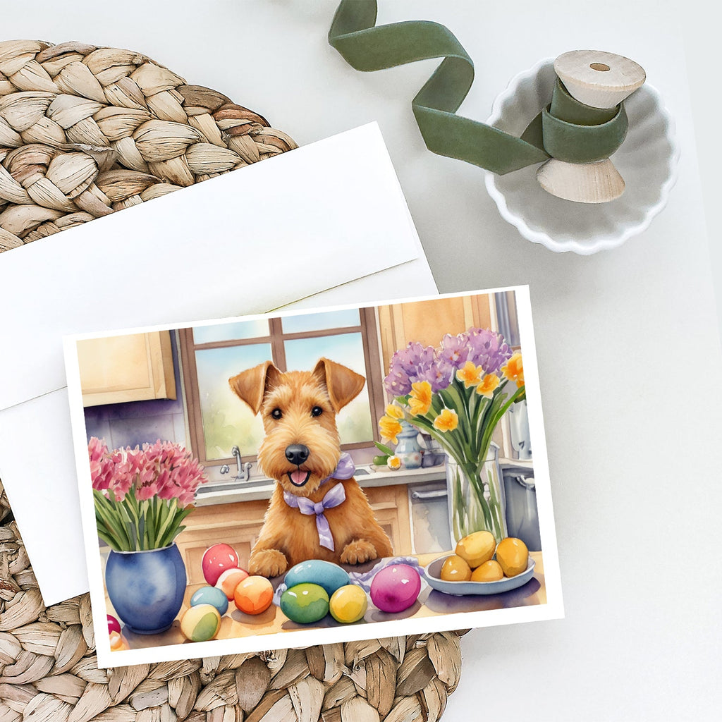 Decorating Easter Lakeland Terrier Greeting Cards Pack of 8 Blank Cards with Envelopes Whimsical A7 Size 5x7
