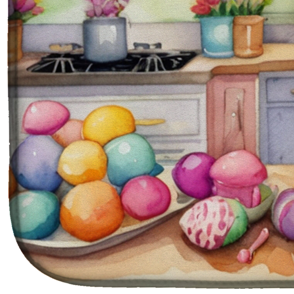 Decorating Easter Mastiff Dish Drying Mat Absorbent Dish Drying Mat Pad for Kitchen Counter Dish Drainer Mat for Countertop, 14 x 21", Multicolor