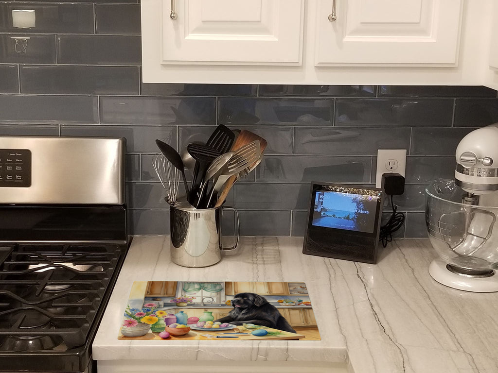 Decorating Easter Newfoundland Cutting Board Tempered Glass Kitchen Cutting Surface, Heat Resistant Chopping, Non-Slip Feet, Food Prep & Serving