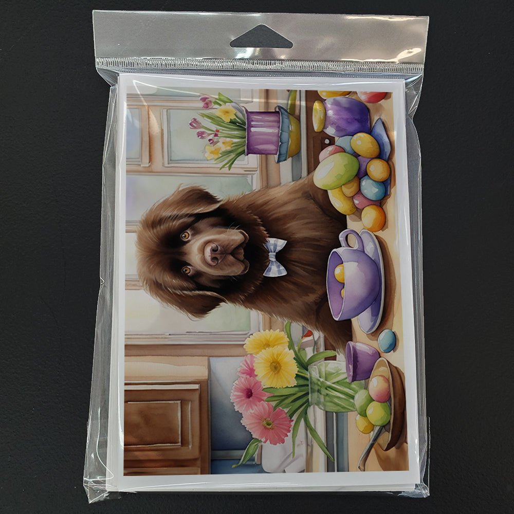 Decorating Easter Newfoundland Greeting Cards Pack of 8 Blank Cards with Envelopes Whimsical A7 Size 5x7