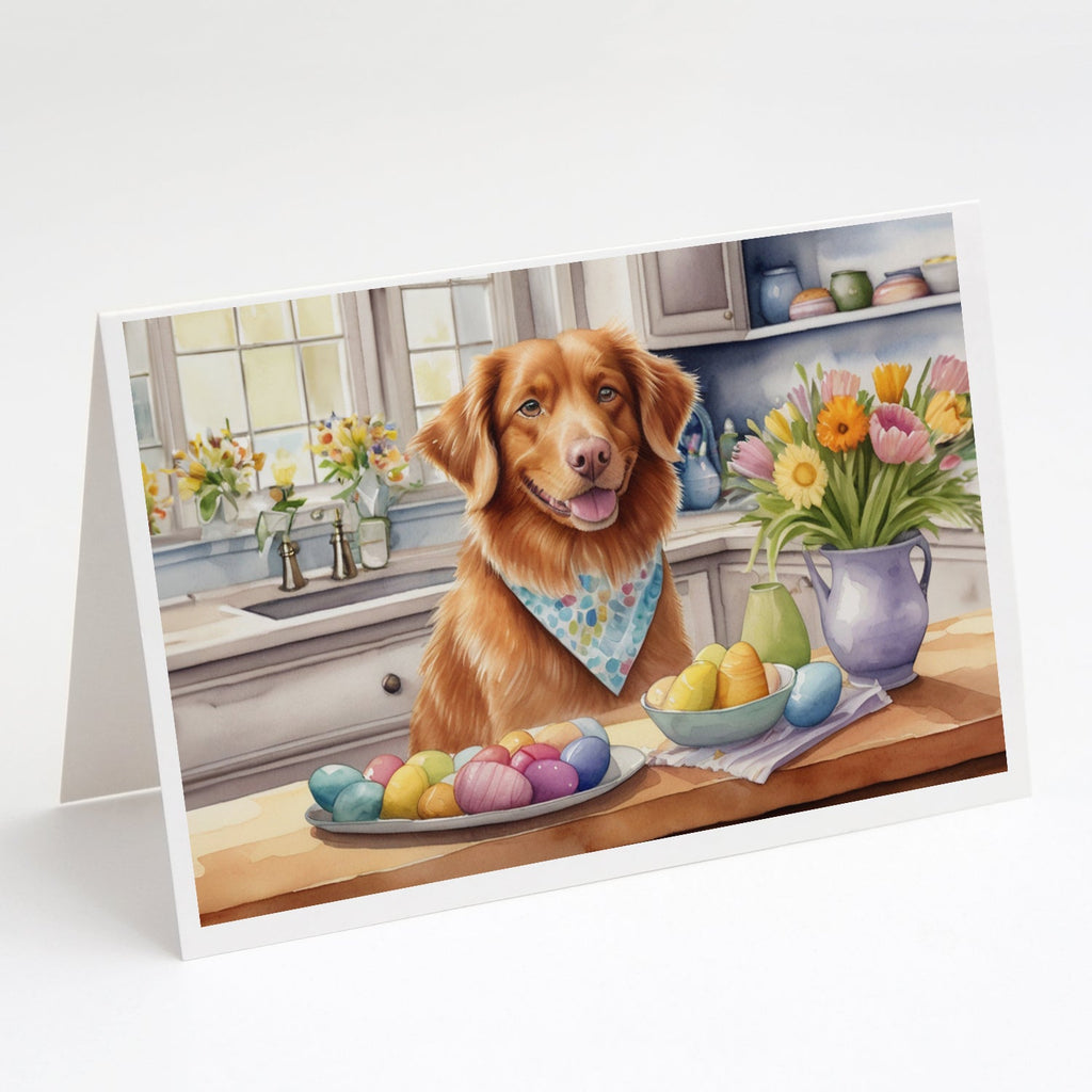 Decorating Easter Nova Scotia Duck Tolling Retriever Greeting Cards Pack of 8 Blank Cards with Envelopes Whimsical A7 Size 5x7