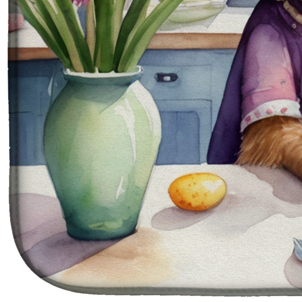 Decorating Easter Otterhound Dish Drying Mat Absorbent Dish Drying Mat Pad for Kitchen Counter Dish Drainer Mat for Countertop, 14 x 21", Multicolor