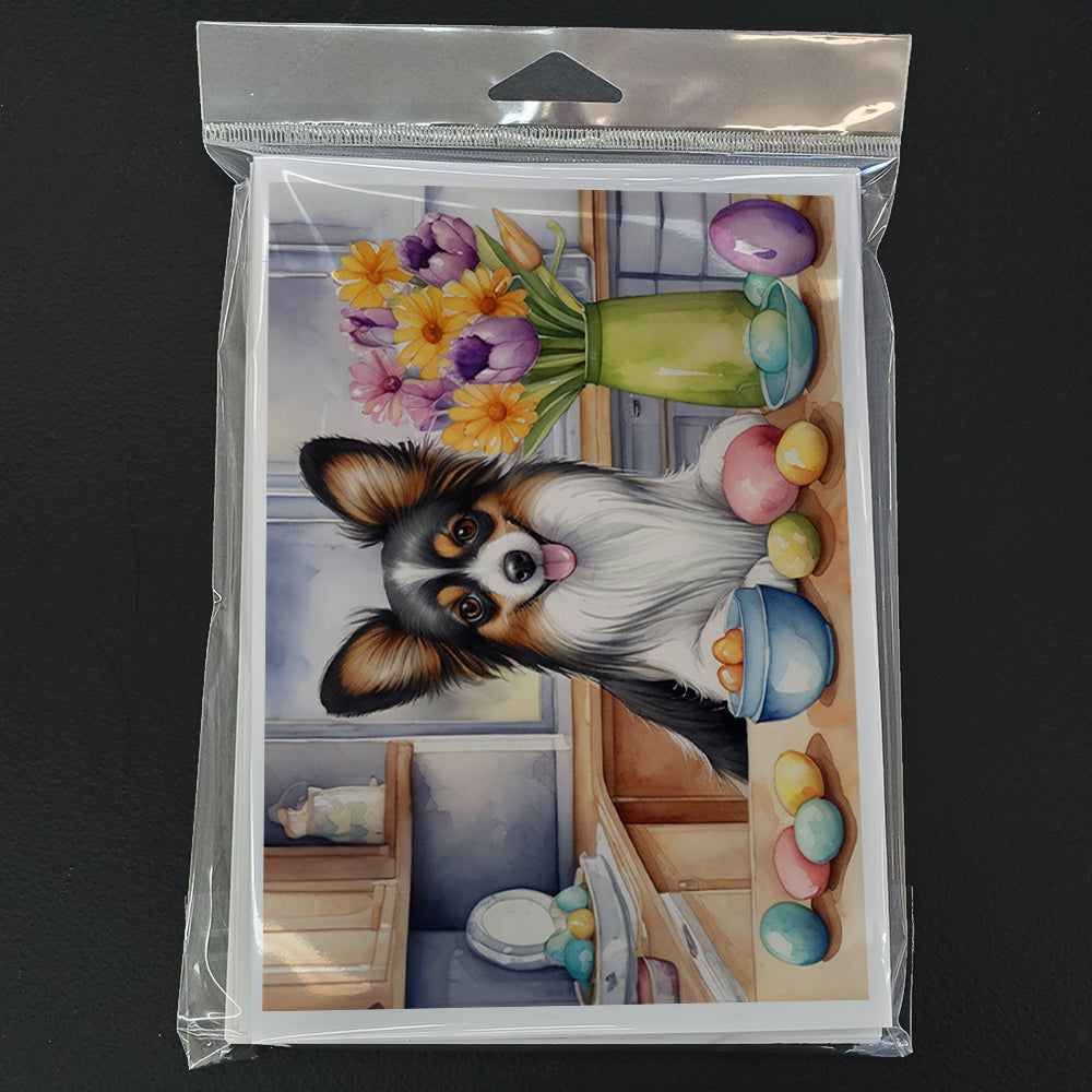 Decorating Easter Papillon Greeting Cards Pack of 8 Blank Cards with Envelopes Whimsical A7 Size 5x7