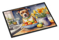 Decorating Easter Staffordshire Bull Terrier Doormat Indoor Outdoor 18H X 27W Front Door Mat Rugs for Entryway, Non Slip Washable