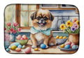 Decorating Easter Tibetan Spaniel Dish Drying Mat Absorbent Dish Drying Mat Pad for Kitchen Counter Dish Drainer Mat for Countertop, 14 x 21", Multicolor