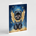 Affenpinscher My Angel Greeting Cards Pack of 8 Blank Cards with Envelopes Whimsical A7 Size 5x7