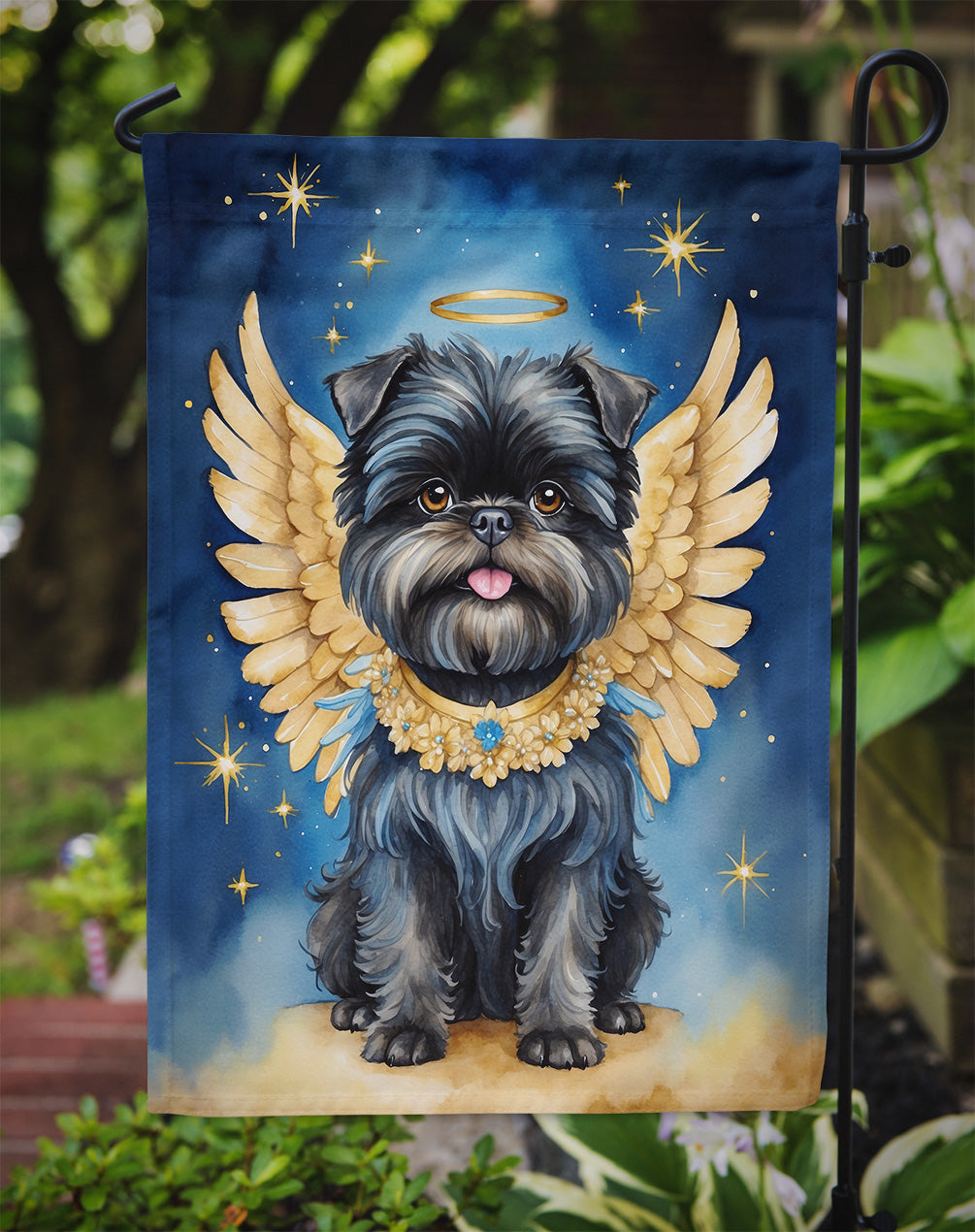 Affenpinscher My Angel Garden Flag Mailbox Decorative Yard Banner Outside Patio Artwork for Flower Beds, Garden Size, Multicolor