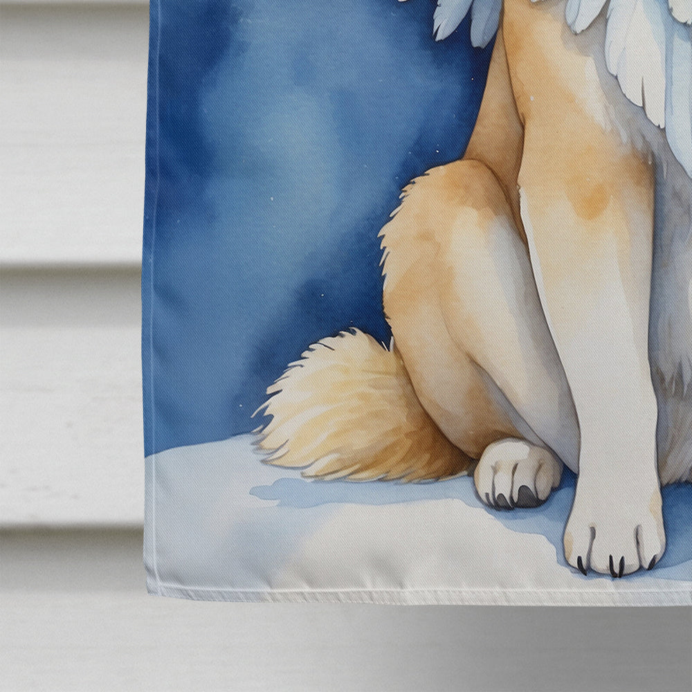 Akita My Angel House Flag 28x40 Porch Sleeve Pole Decorative Outside Yard Banner Artwork Wall Hanging, Polyester