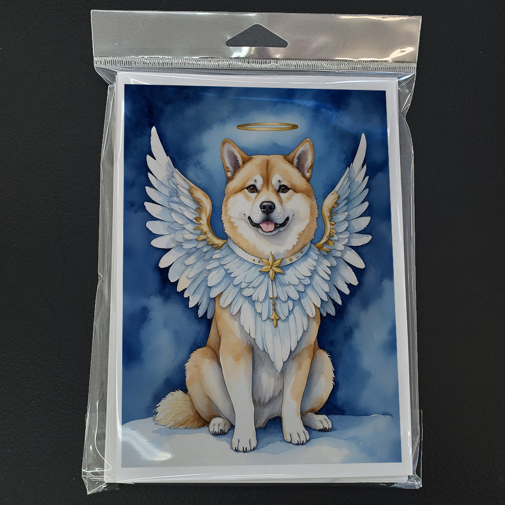 Akita My Angel Greeting Cards Pack of 8 Blank Cards with Envelopes Whimsical A7 Size 5x7
