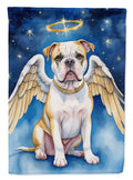 American Bulldog My Angel House Flag 28x40 Porch Sleeve Pole Decorative Outside Yard Banner Artwork Wall Hanging, Polyester