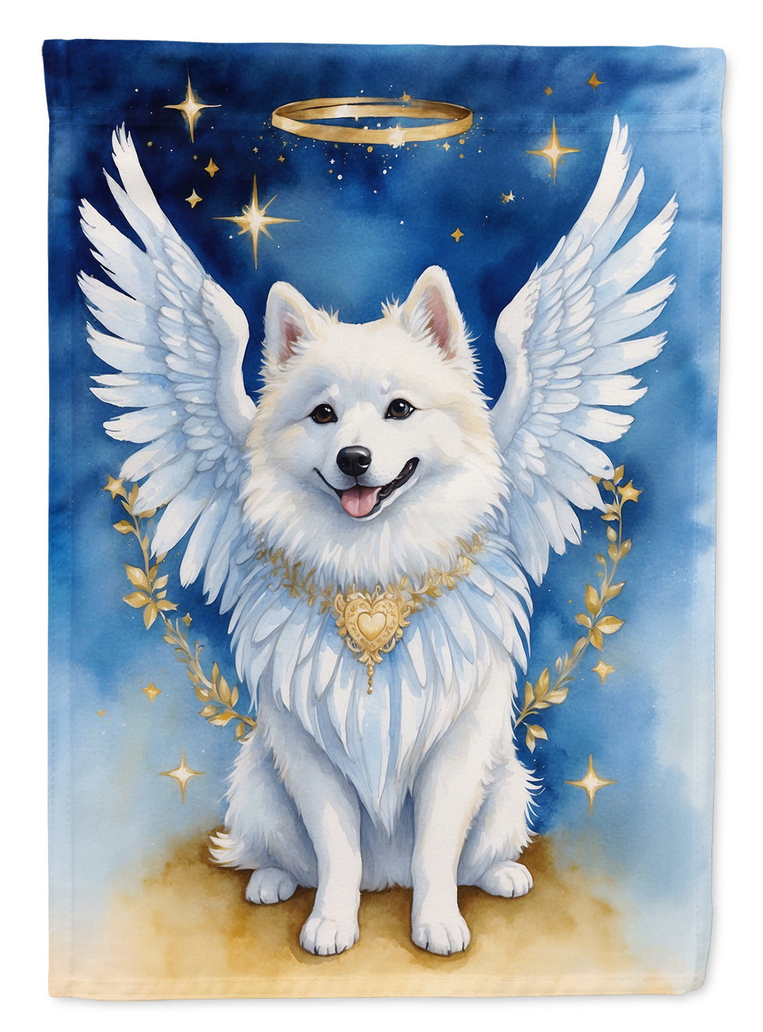 American Eskimo My Angel Garden Flag Mailbox Decorative Yard Banner Outside Patio Artwork for Flower Beds, Garden Size, Multicolor