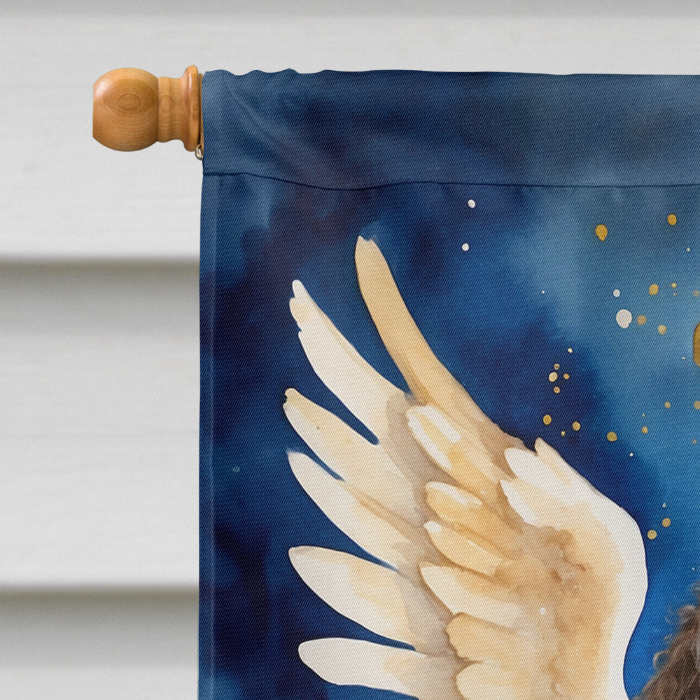 American Water Spaniel My Angel House Flag 28x40 Porch Sleeve Pole Decorative Outside Yard Banner Artwork Wall Hanging, Polyester