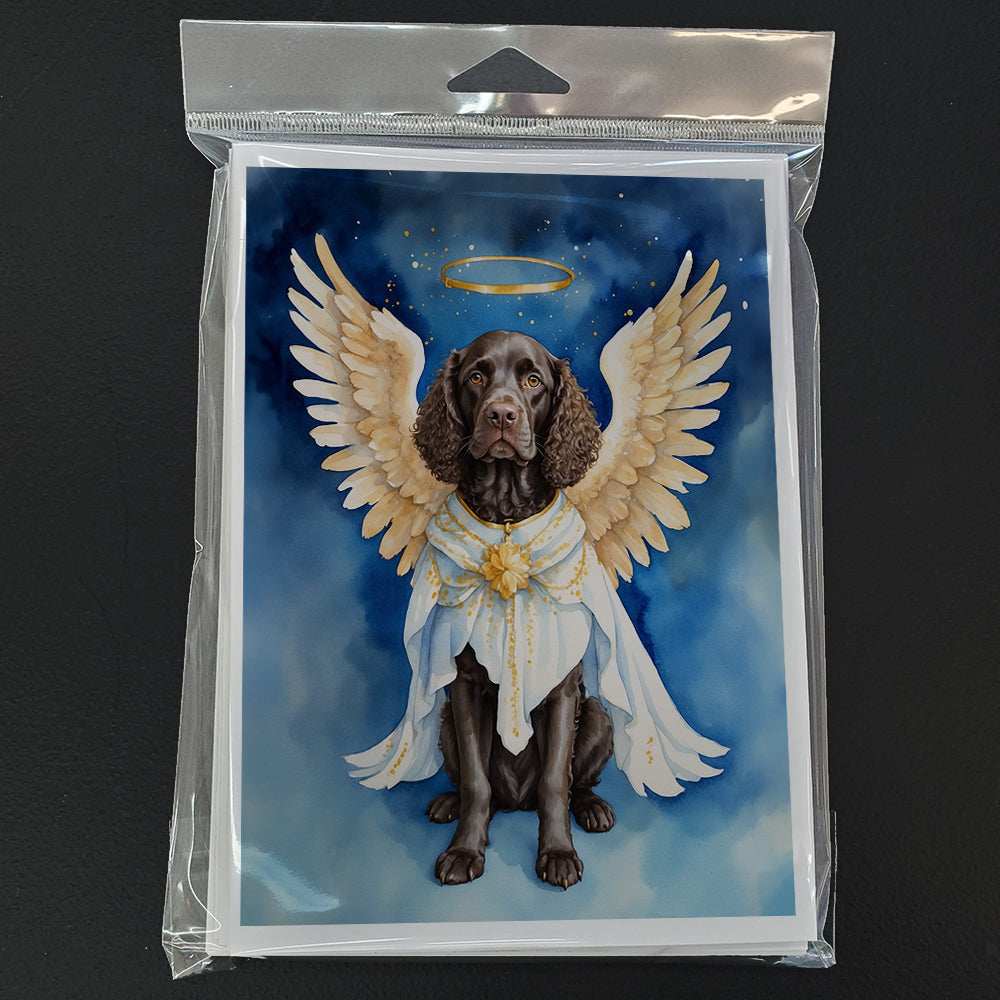 American Water Spaniel My Angel Greeting Cards Pack of 8 Blank Cards with Envelopes Whimsical A7 Size 5x7