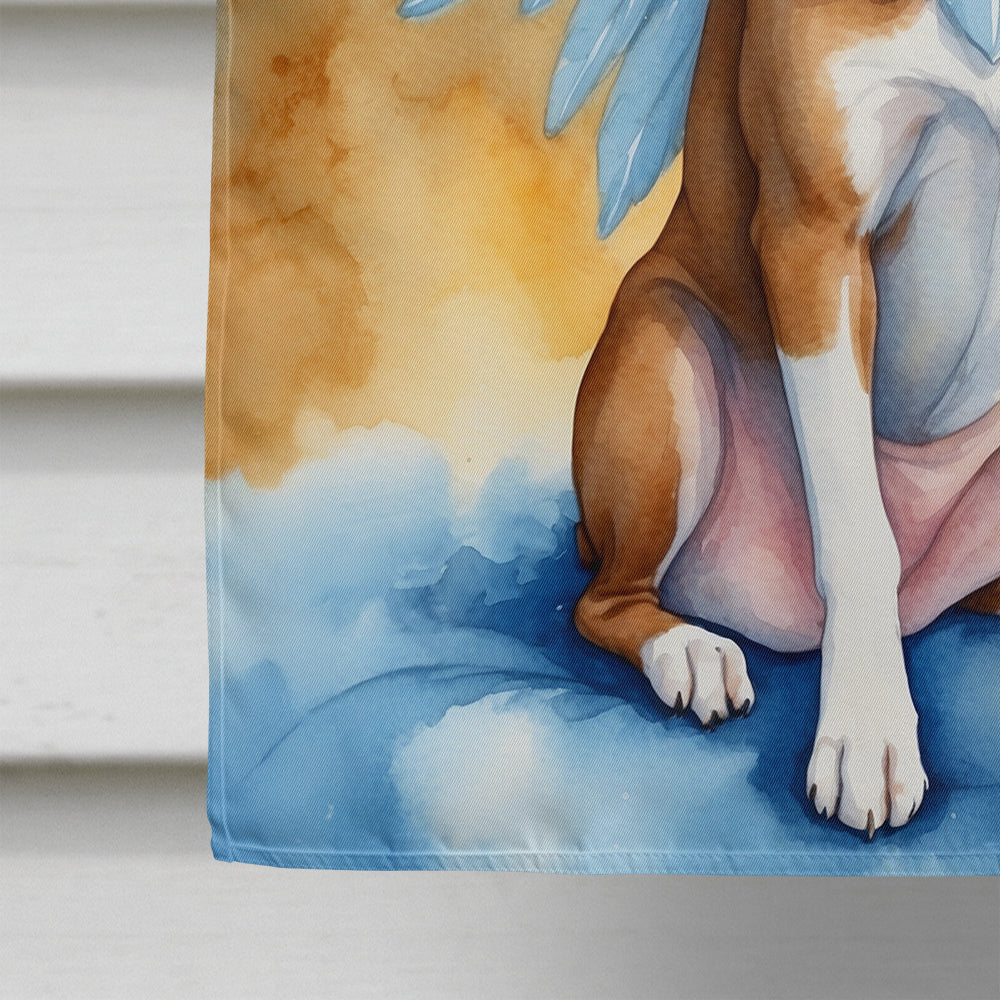 Basenji My Angel House Flag 28x40 Porch Sleeve Pole Decorative Outside Yard Banner Artwork Wall Hanging, Polyester