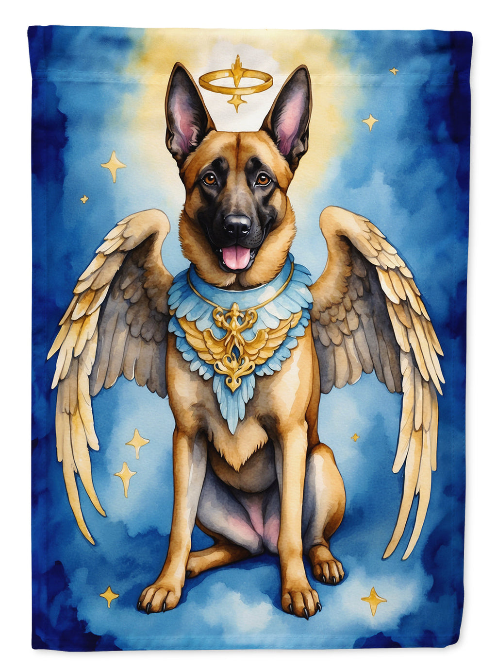 Belgian Malinois My Angel House Flag 28x40 Porch Sleeve Pole Decorative Outside Yard Banner Artwork Wall Hanging, Polyester