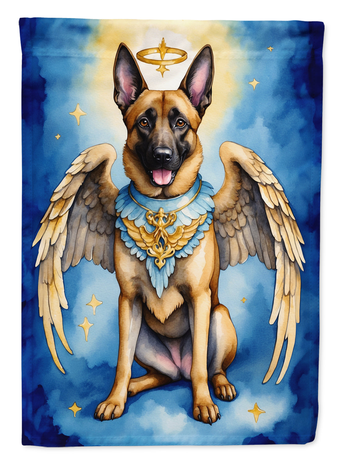 Belgian Malinois My Angel House Flag 28x40 Porch Sleeve Pole Decorative Outside Yard Banner Artwork Wall Hanging, Polyester