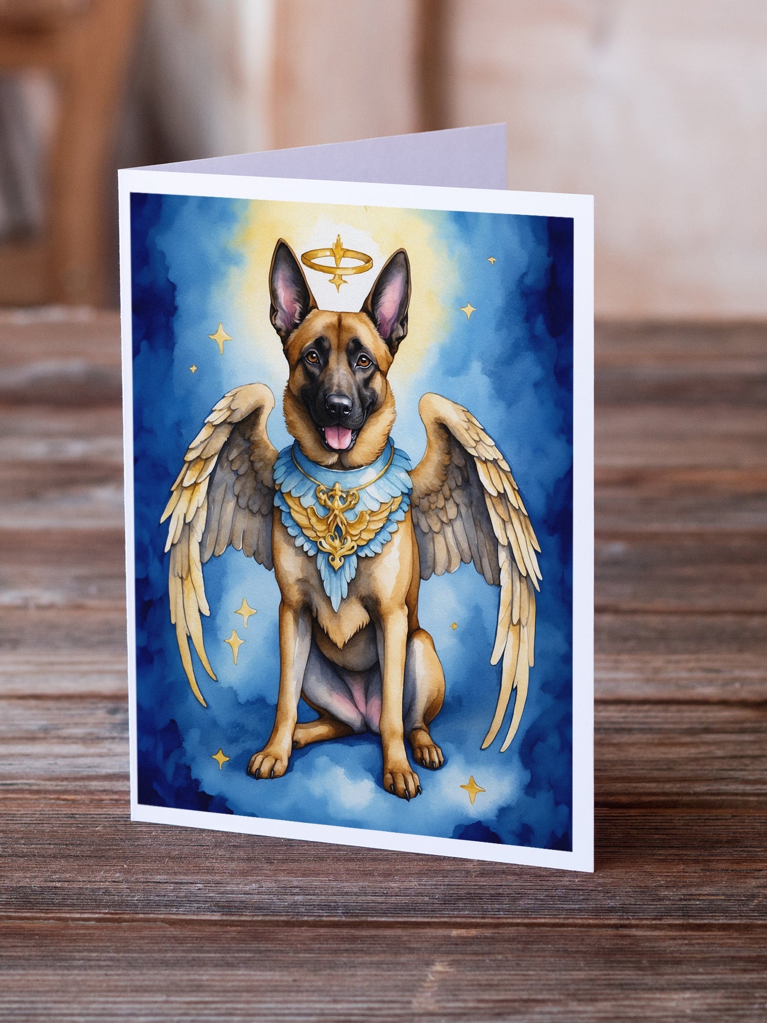 Belgian Malinois My Angel Greeting Cards Pack of 8 Blank Cards with Envelopes Whimsical A7 Size 5x7