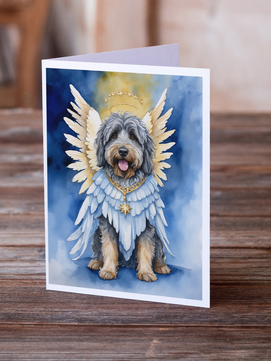 Bergamasco Sheepdog My Angel Greeting Cards Pack of 8 Blank Cards with Envelopes Whimsical A7 Size 5x7
