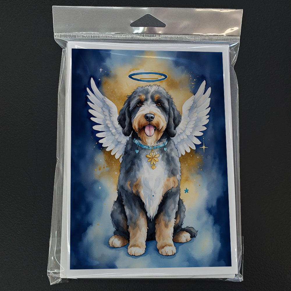 Bernedoodle My Angel Greeting Cards Pack of 8 Blank Cards with Envelopes Whimsical A7 Size 5x7