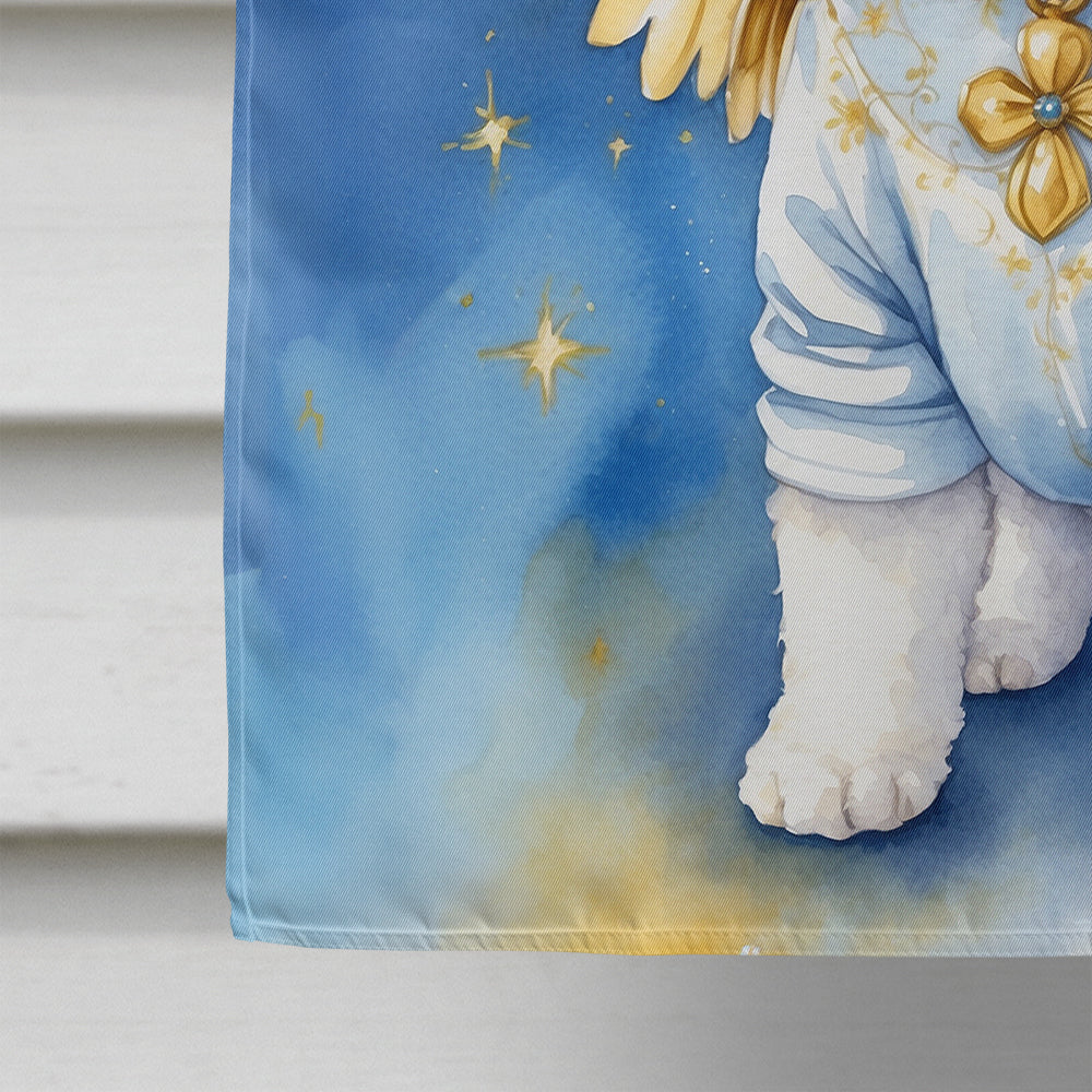 Bichon Frise My Angel House Flag 28x40 Porch Sleeve Pole Decorative Outside Yard Banner Artwork Wall Hanging, Polyester