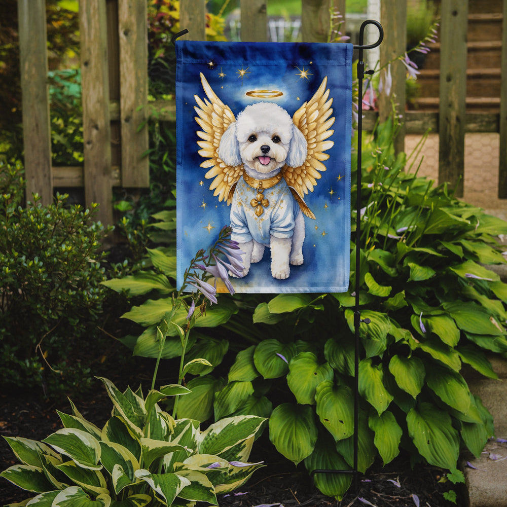 Bichon Frise My Angel Garden Flag Mailbox Decorative Yard Banner Outside Patio Artwork for Flower Beds, Garden Size, Multicolor