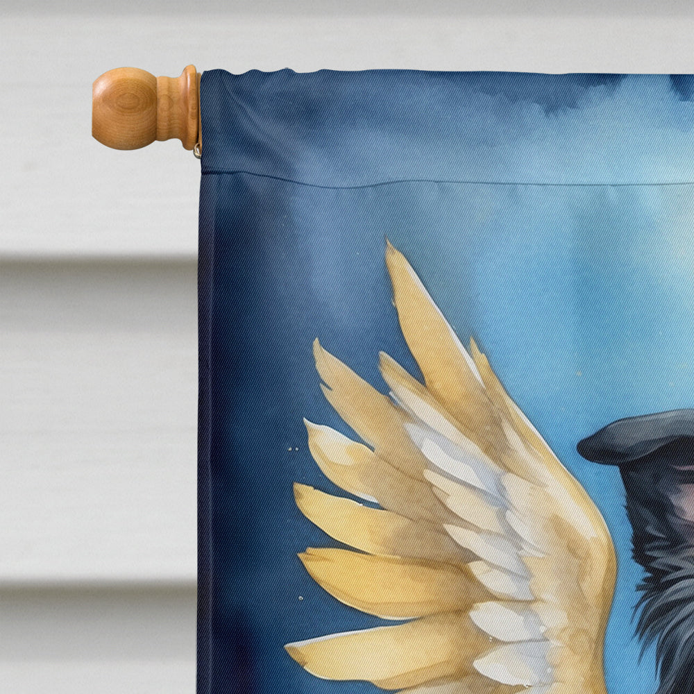 Border Collie My Angel House Flag 28x40 Porch Sleeve Pole Decorative Outside Yard Banner Artwork Wall Hanging, Polyester