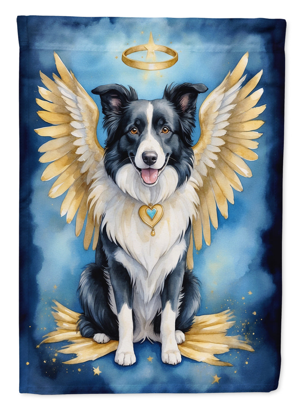 Border Collie My Angel Garden Flag Mailbox Decorative Yard Banner Outside Patio Artwork for Flower Beds, Garden Size, Multicolor