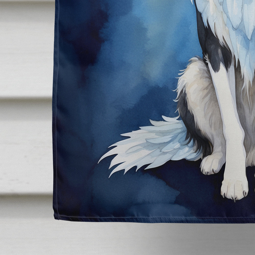 Borzoi My Angel House Flag 28x40 Porch Sleeve Pole Decorative Outside Yard Banner Artwork Wall Hanging, Polyester