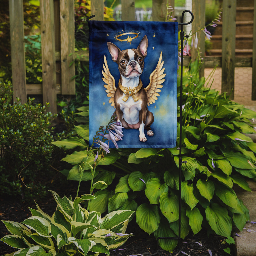 Boston Terrier My Angel Garden Flag Mailbox Decorative Yard Banner Outside Patio Artwork for Flower Beds, Garden Size, Multicolor