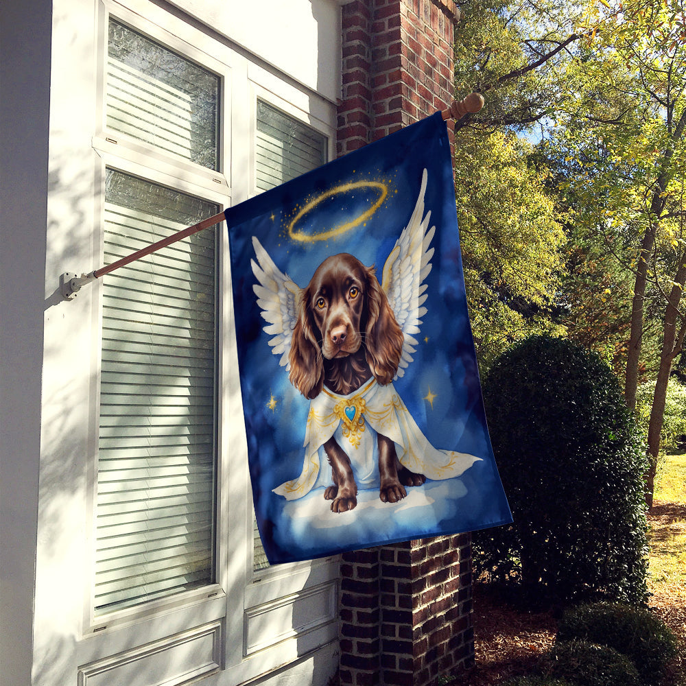 Boykin Spaniel My Angel House Flag 28x40 Porch Sleeve Pole Decorative Outside Yard Banner Artwork Wall Hanging, Polyester