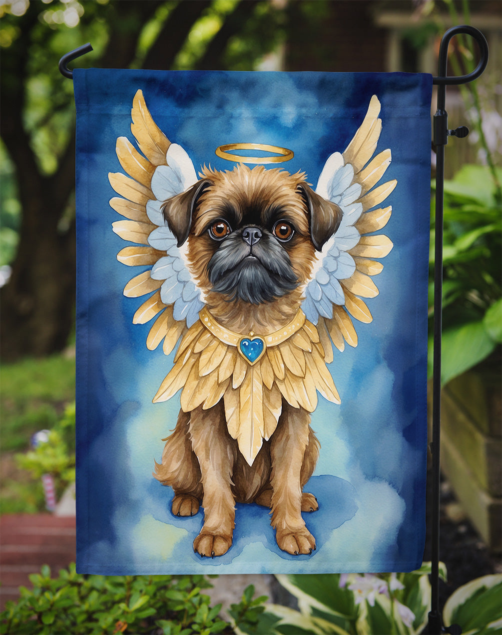 Brussels Griffon My Angel Garden Flag Mailbox Decorative Yard Banner Outside Patio Artwork for Flower Beds, Garden Size, Multicolor